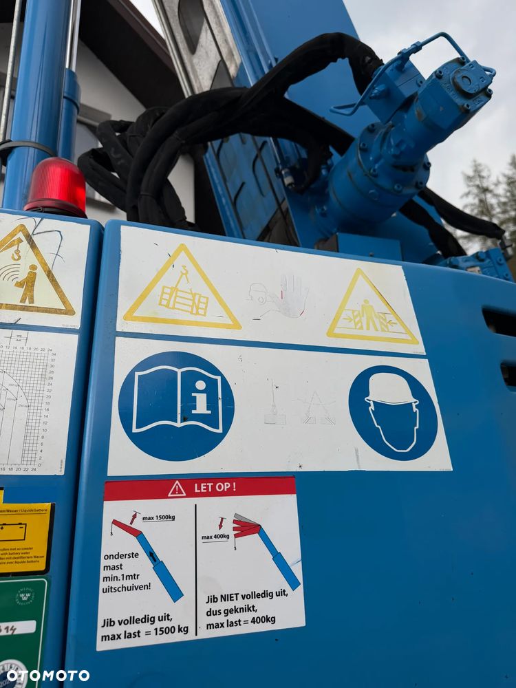 KLAAS 21/31TSP Dźwig Dekarski żuraw zwyżka podnośnik 31m. udźwig 1800kg max. Silnik Yanmar 3cyl. Dźwig Sterowany całkowicie zdalnie z pilota. Do 3,5 tony Transportowanie samochodem osobowym! Podwieszana oś Hydr. Własny Napęd Hydr. na 2 koła w terenie. Maszyna jak Nowa 2,5 tyś mtg. 2013r. Po serwisach Dekra BMWT. Sprowadzona z Norwegii. Nie różni się od nowej z salonu. Pełna Hydraulika w maszynie. Najbogatsza wersja. OKAZJA 230volt. Zero zużycia! - 18