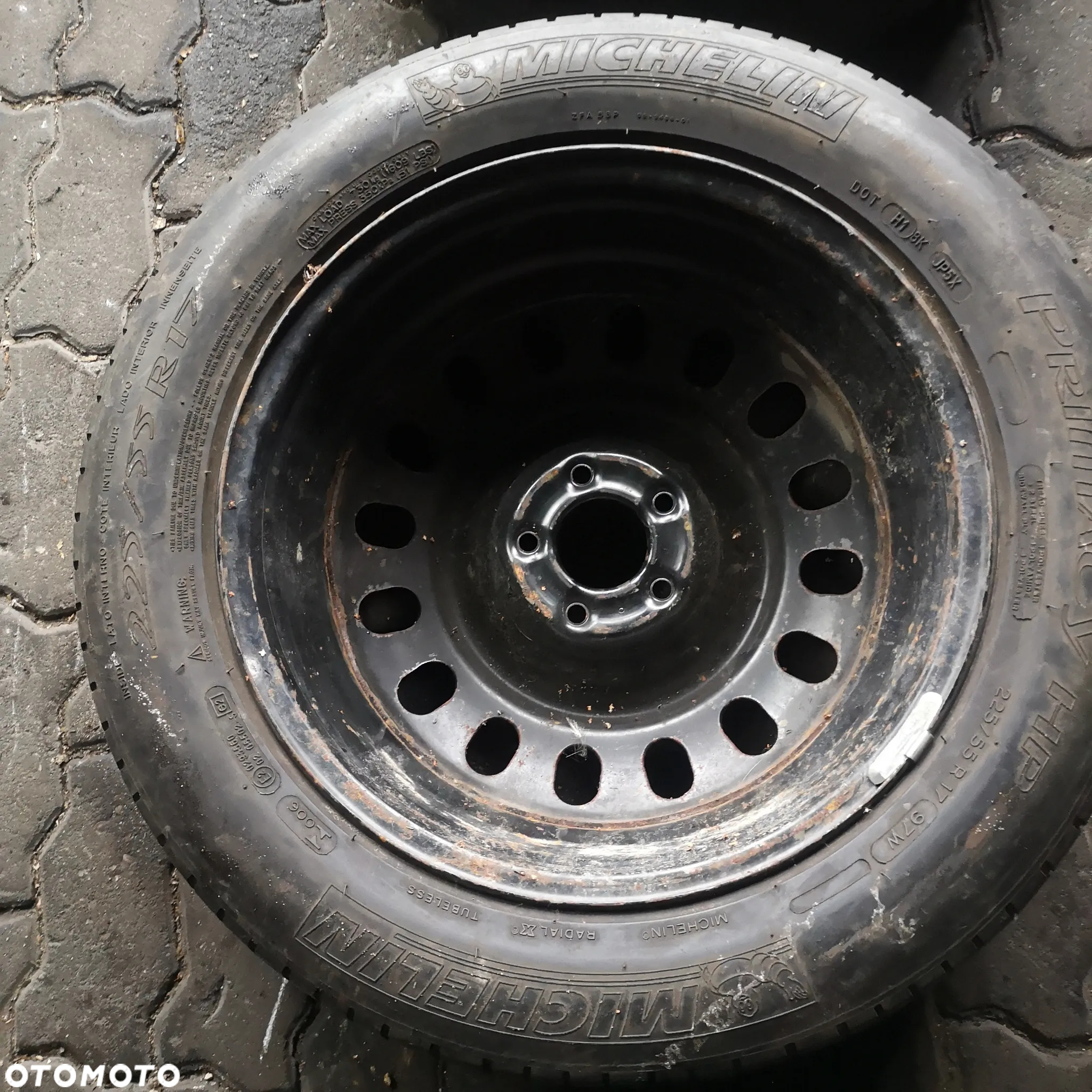 KOŁO ZAPASOWE STALOWE CITROEN III C5 R17" OPONY 225/55/R17 Z FELGAMI 17 ROZSTAW 5X108, KOŁO ALUMINIOWE OPEL R15 OPONY 195/65/R15 Z FELGAMI 15 ROZSTAW 5 ŚRUB - 8