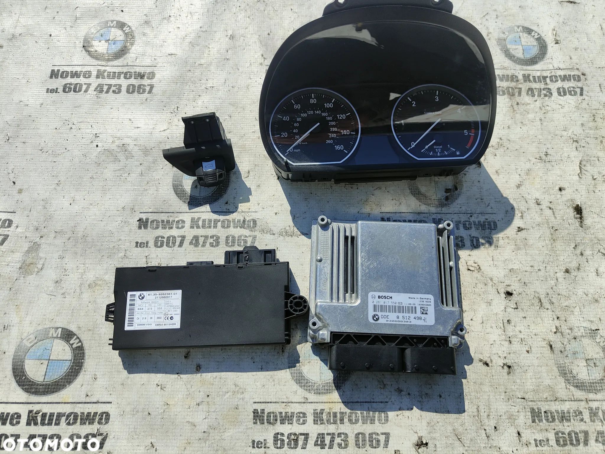 BMW E87 E81 E82 E90 E91 2.0d N47 Automat Zestaw startowy Sterownik silnika 8512498 - 1