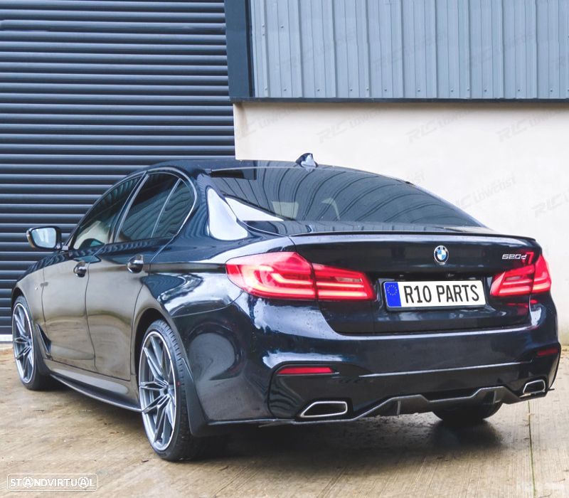 SPLITTER TRASEIRO BMW G30 G31 17-19 PRETO BRILHANTE - 2