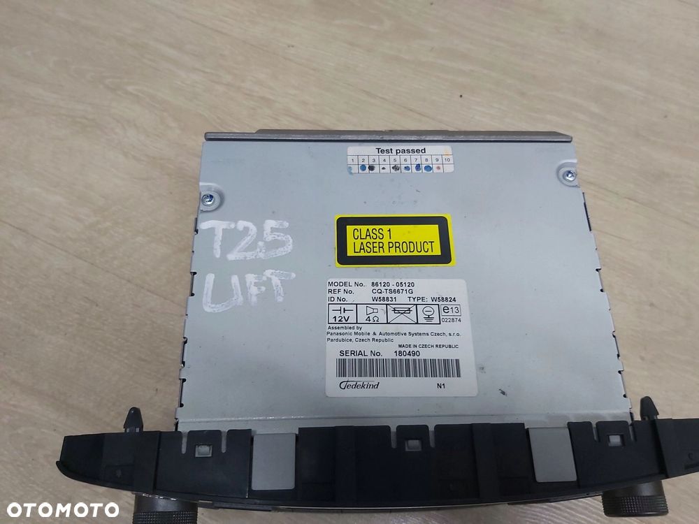 TOYOTA Avensis T25 LIFT Radio CD radioodtwarzacz W58831 86120-05120 - 14