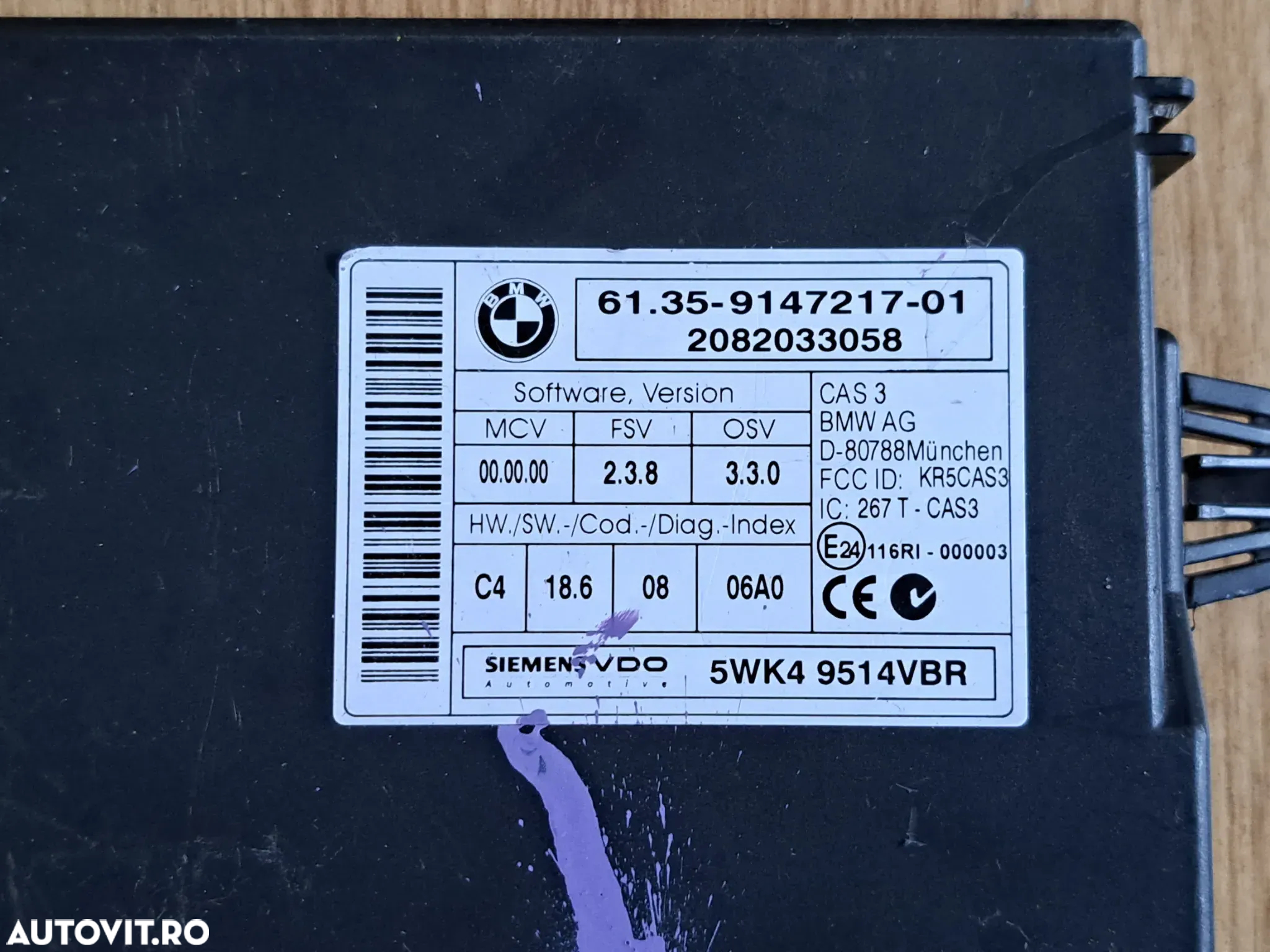 Modul calculator unitate ECU CAS 3 original BMW E88 E90 E60 E63 E84 E70 E71 - 2