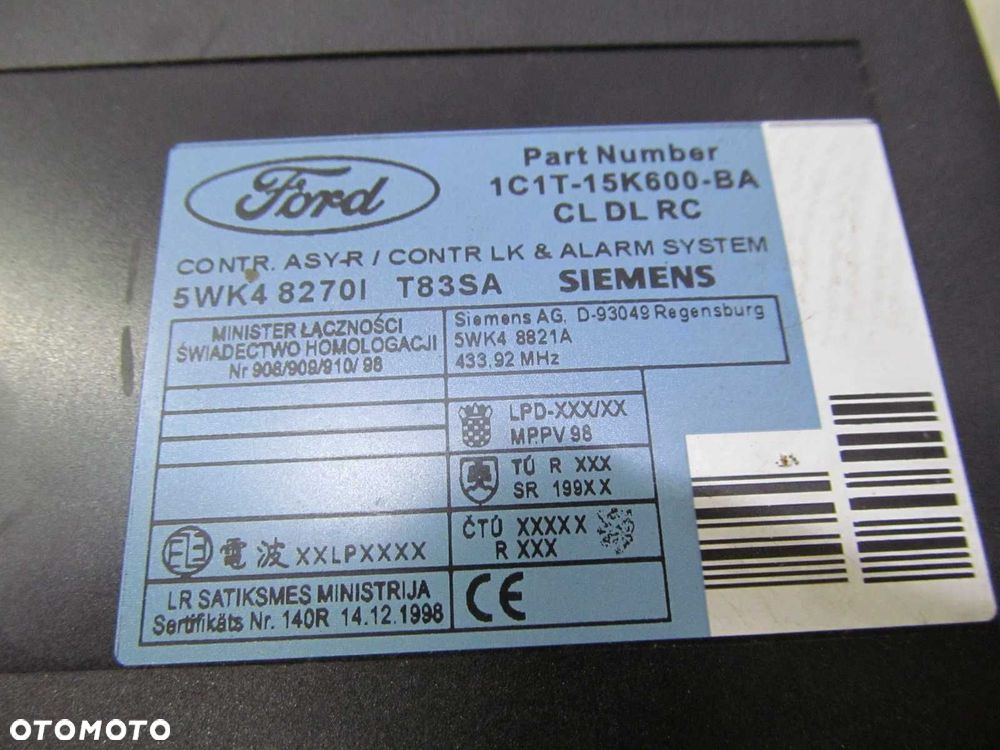 FORD TRANSIT 00-06 MODUL KOMFORTU 1C1T-15K600-BA - 5