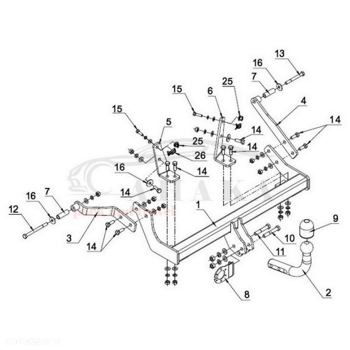 Hak Holowniczy Odkręcany Do Renault Scenic I 1999-2000 - 3