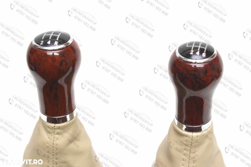 Manson negru/crem nuca schimbator Mahon pt VW Passat 3BG in 5/6 viteze - 2