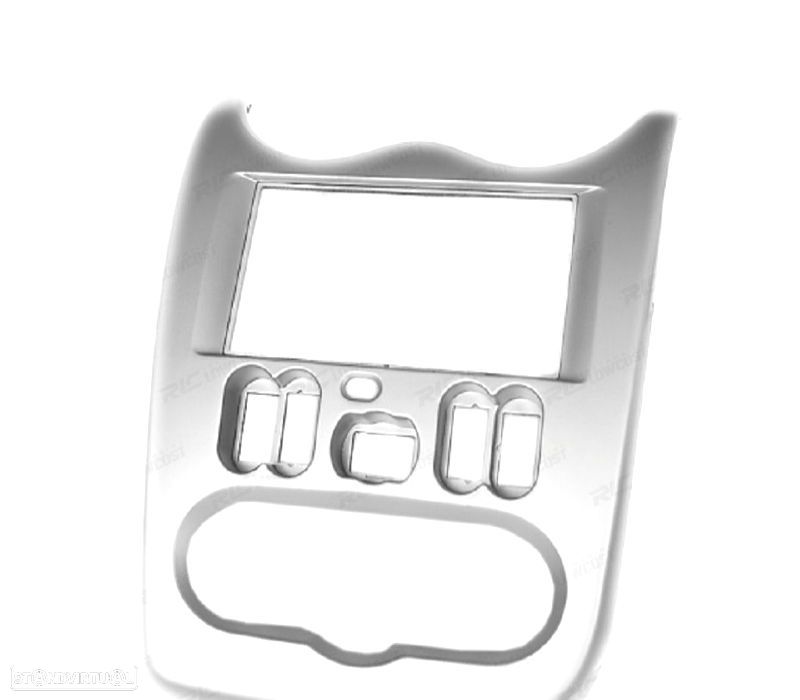 MOLDURA ADAPTADOR GRIS PARA RADIO 2-DIN PARA RENAULT DACIA LOGAN SANDERO DUSTER NISSAN NP200 - 1