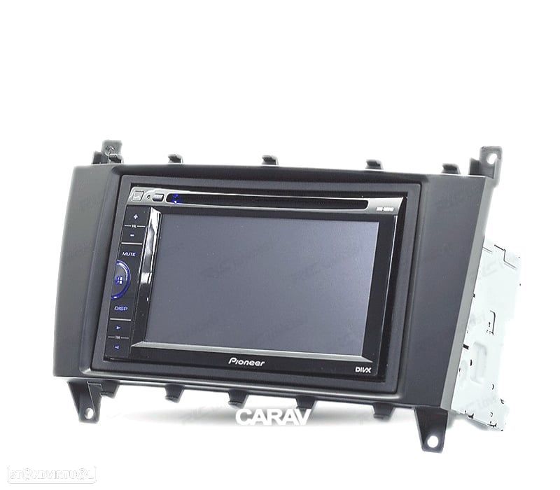 MOLDURA ADAPTADOR PRETO PARA RADIO 2-DIN PARA MERCEDES CLASE-C CLASE-CLC CLASE-CLK CLASE-G - 1