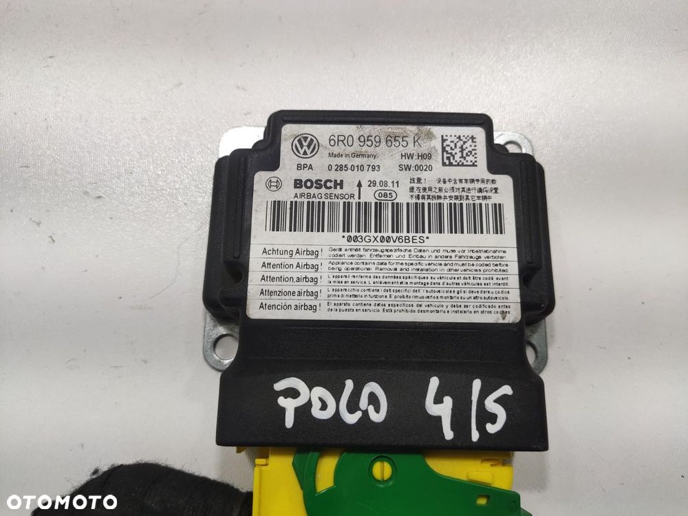 PODUSZKA PODUSZKI AIR-BAG PASY SENSOR VOLKSWAGEN POLO V 6R 2009-2013 - 16