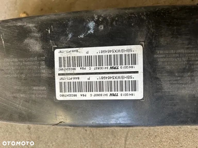 AIRBAG PODUSZKA FOTELA PEUGEOT 208 PRAWA 9802247980 - 2