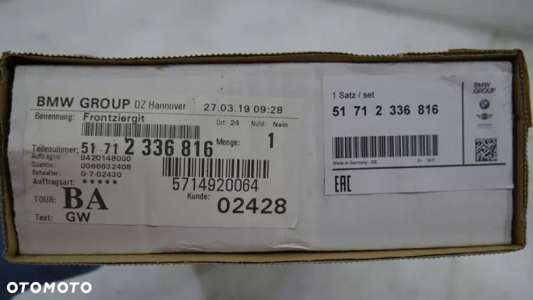 BMW 2 F22 F23 KRATKI NERki grill komplet 7464482 - 11