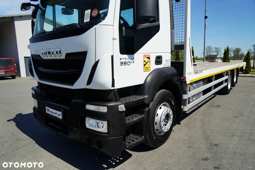 Iveco STRALIS 360 / 6X2 /  LAWETA / PLATFORMA 9,3 M / NAJAZDY HYDRAULICZNE / WYCIĄGARKA / OŚ PODONOSZONA  / EURO 6 - 12