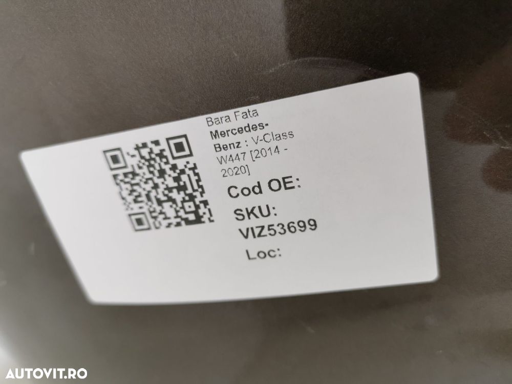 Bara Fata Mercedes-Benz  V-Class W447 2014 2015 2016 2017 2018 2019 20 - 8