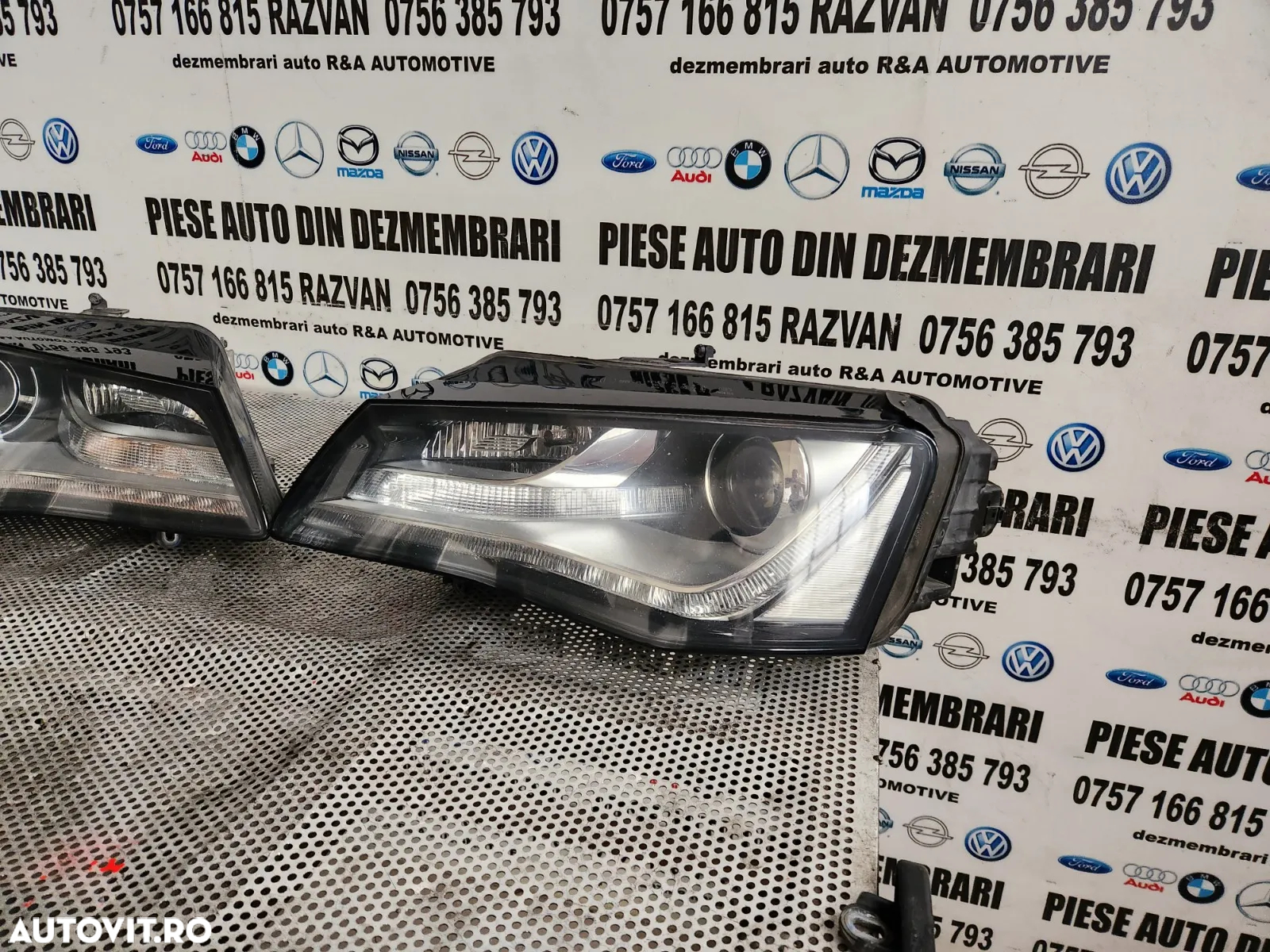 Faruri Far Stanga Dreapta Audi A8 4H D4 Led Bi-Xenon Adaptiv Volan Stanga Complete Cod 4H 4H Dezmem - 5