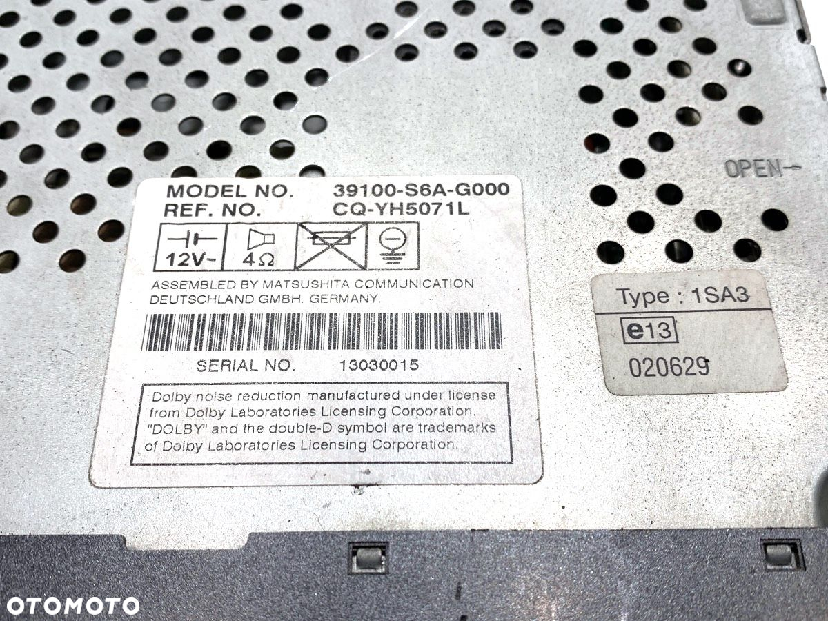 RADIO - 49.00 PLN - HONDA CIVIC VII Hatchback (EU, EP, EV) 2000 - 2006 1.4 iS (EP1) 66 kW [90 KM] - 9
