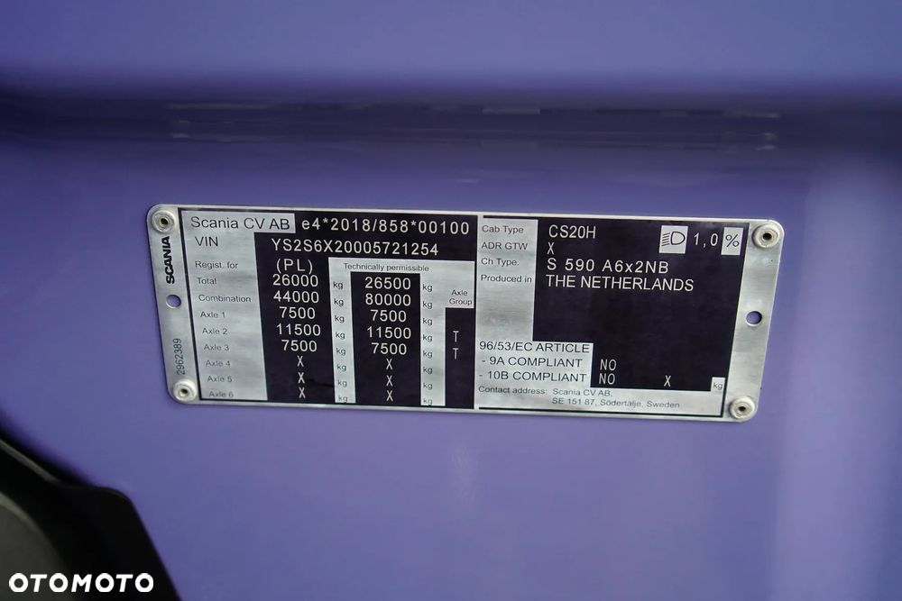 Scania / S 590 / V 8 / E 6 / ACC / BOOGIE / 3 OSIE / RETARDER / DMC 80 000 KG / JAK NOWA - 12