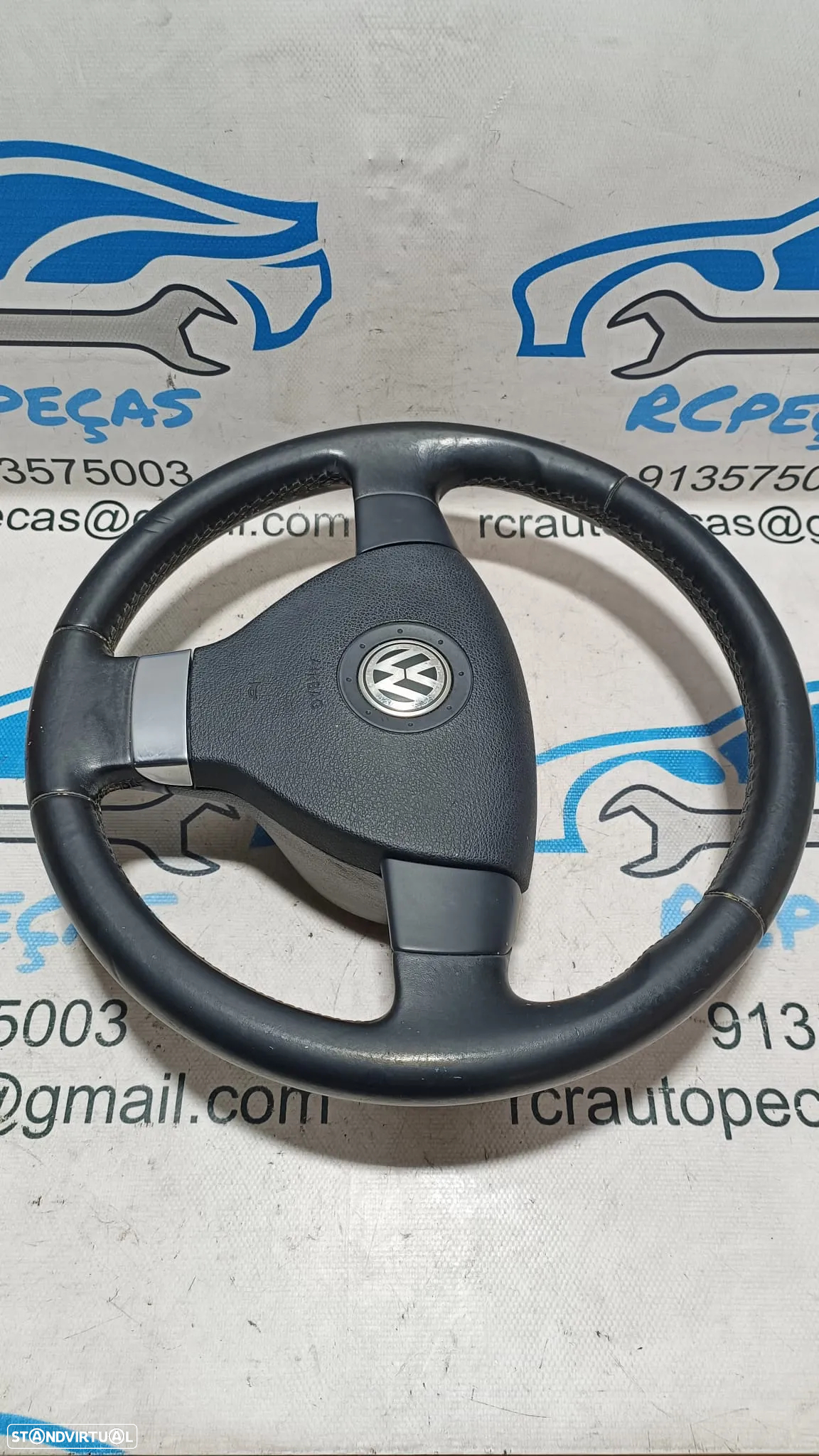 VOLANTE GUIADOR COMPLETO VW VOLKSWAGEN GOLF V 5 MK5 1K0419091M 1K0419091 PELE AIRBAG - 2