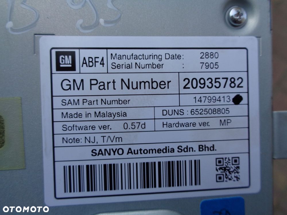 wyswietlacz saab 95 9-5 ng 10-12 20935782 - 2