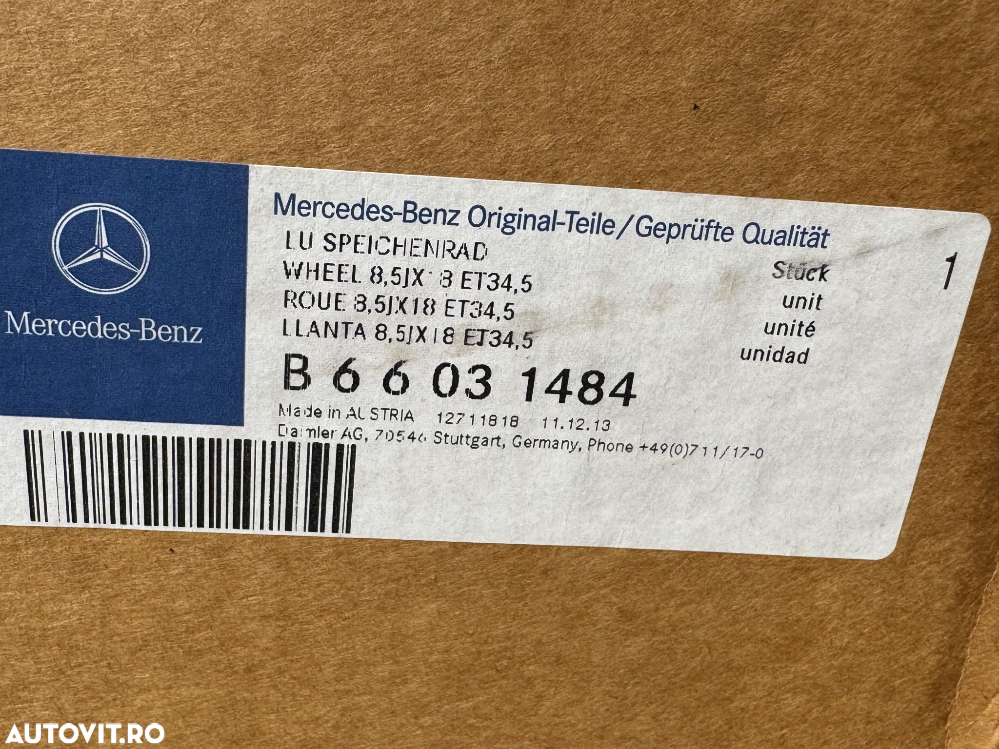 Vând 2 jante originale Mercedes cls AMG pe 18” noi - 3