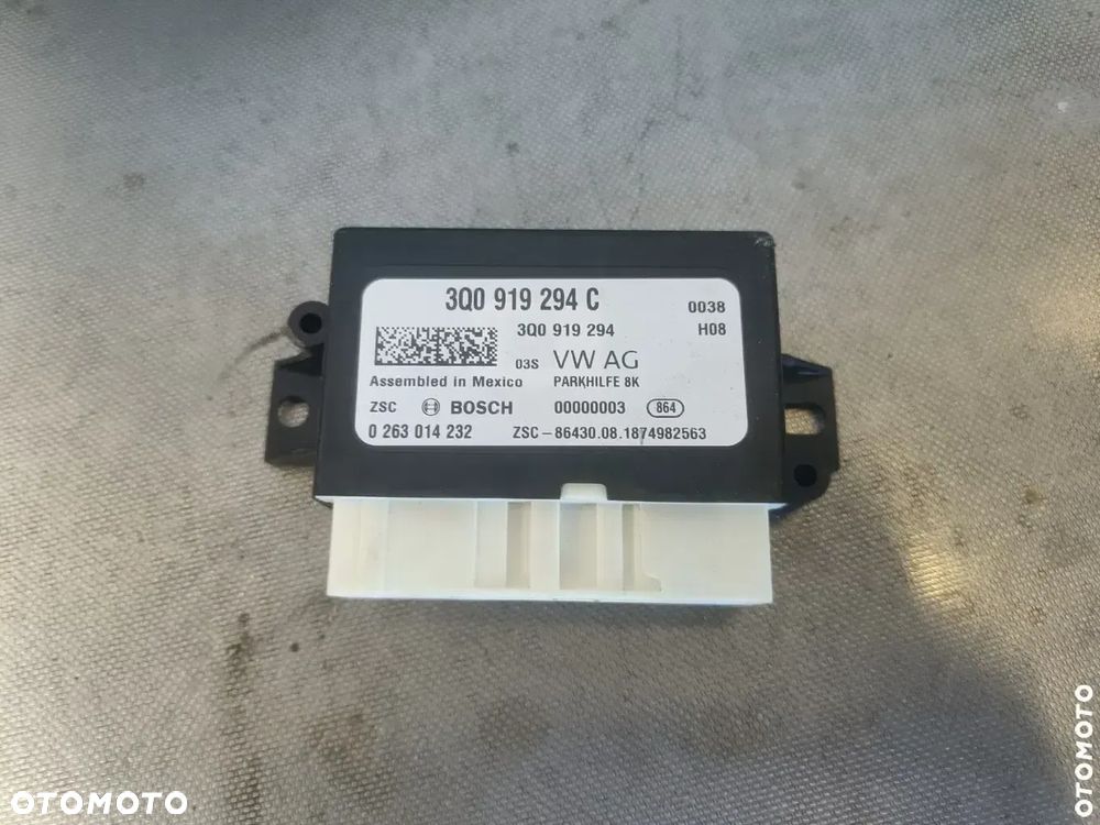 Moduł PDC VW Tiguan 2 II Sterownik Czujników parkowania Skoda Octavia Kodiaq Seat Audi 3Q0919294C - 1