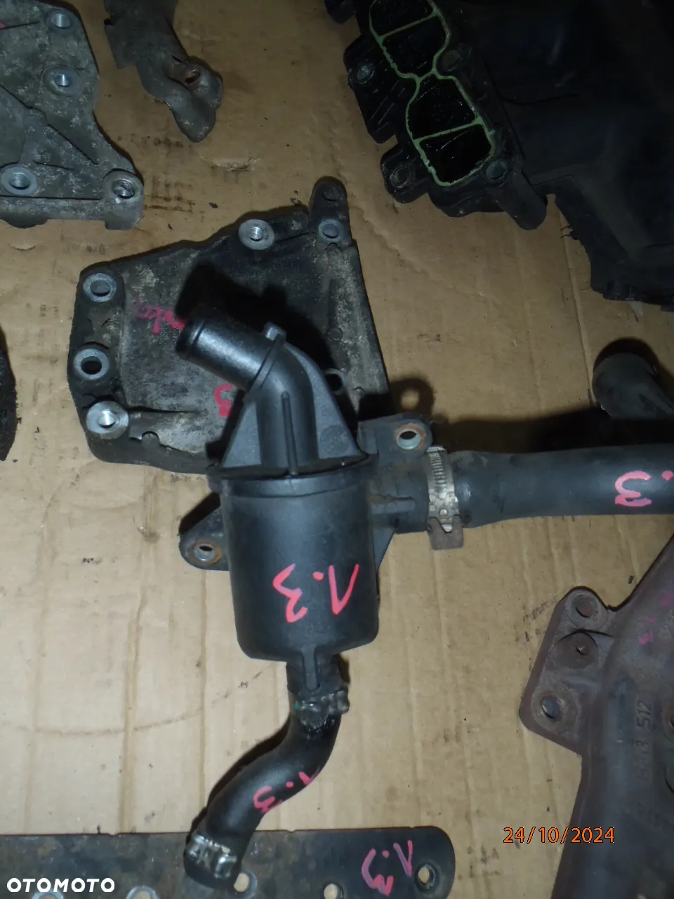 kolektor ssący alternator sprężarka sprzęgło docisk tarcza  dwumasa dwumas chłodniczka oleju opel corsa combo astra meriva 1.3 cdti - 19