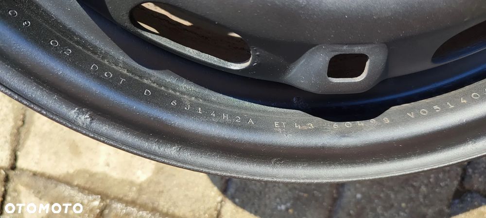 FELGI STALOWE 5x100 6Jx14 CALI ET43 VW SAET SKODA 4 SZTUKI KOMPLET - 6