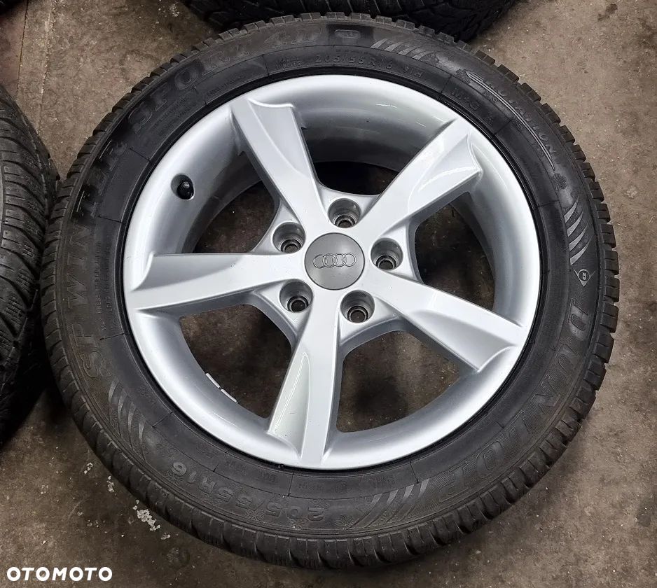 4x koła felgi opony Audi A3 A4 A5 VW Seat Skoda  ZIMA 205/55/16 205/55R16 Dunlop SP WinterSport 4D 5x112 - 5