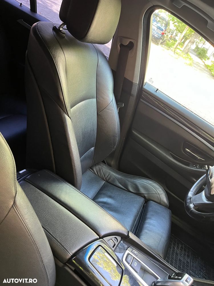 Interior complet piele negru Bmw Seria 5 F11 break non facelift 2011 semi electric incalzire Europa - 22