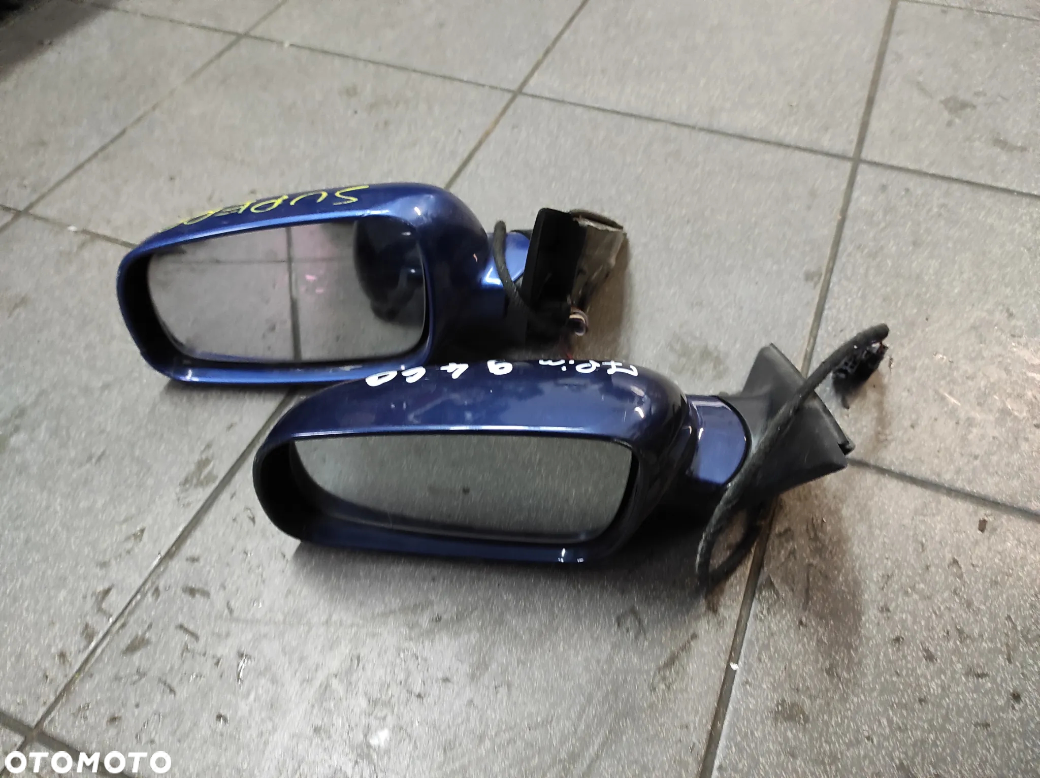 LUSTERKO LEWE KIEROWCY BOCZNE 7 PIN SKODA SUPERB 1 NIEBIESKIE  WYSYŁKA !!! - 2