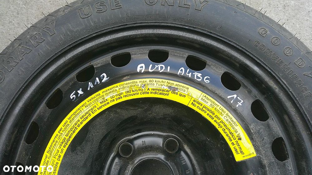 AUDI KOŁO DOJAZDOWE 5X112 17 - 2