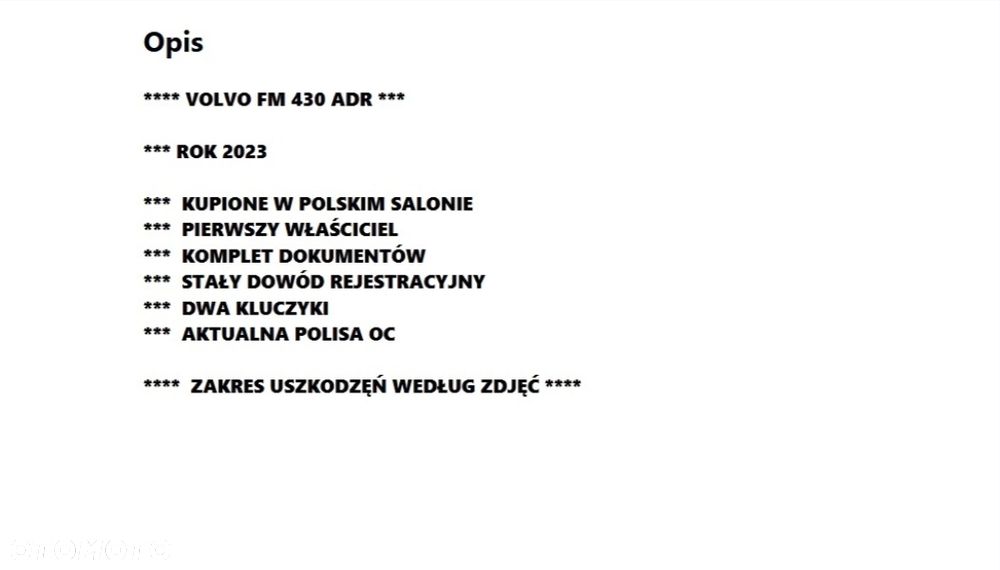 Volvo 2023 FM430 ADR salon POLSKA WARSZAWA - 3