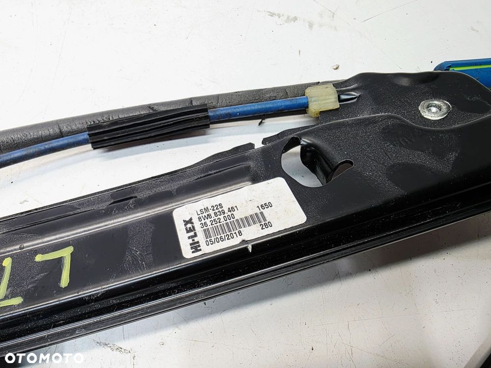 MECHANIZM PODNOŚNIK SZYBY LEWY TYŁ AUDI A5 8W SPORTBACK 8W8839461 - 5