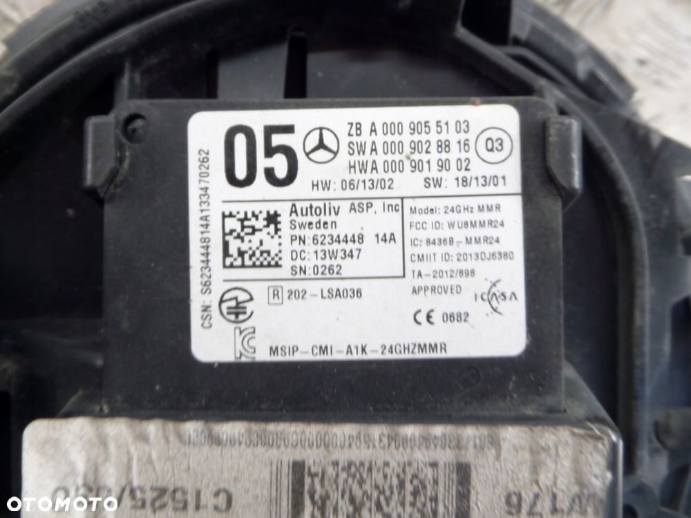 mercedes a klasa w176 radar sensor distronic a0009055103 - 5