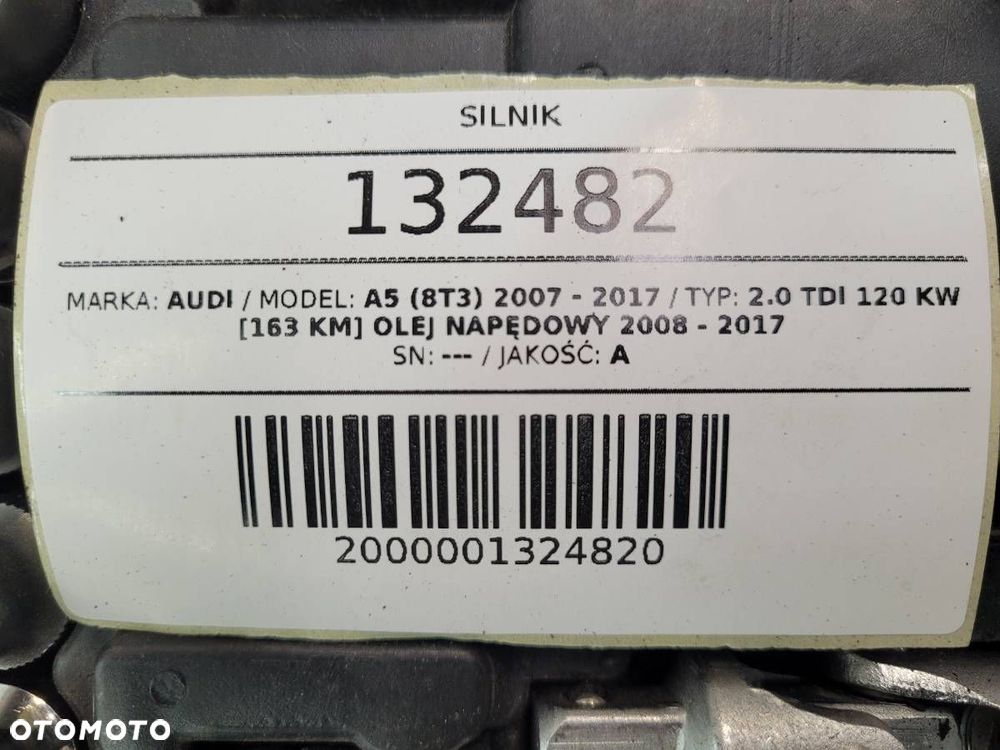 SILNIK AUDI A5 8T 2.0 TDI 163KM CAG KOMPLETNY - 11