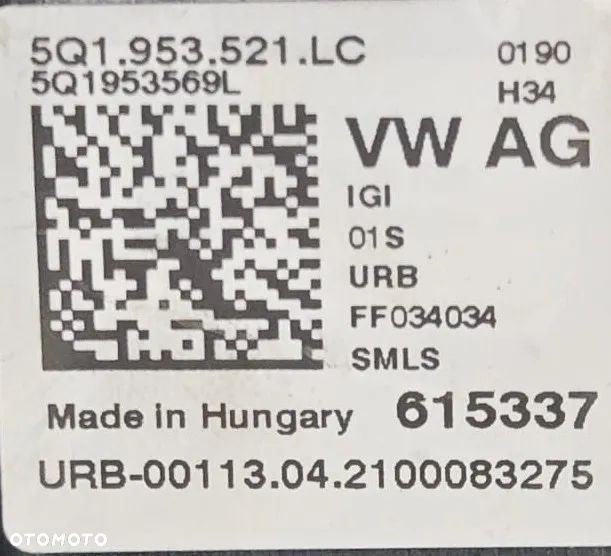TAŚMA PRZEŁĄCZNIK ZESPOLONY TAŚMA SKODA KODIAQ KAROQ SUPERB 5Q1953521LC 5Q1953569L - 3