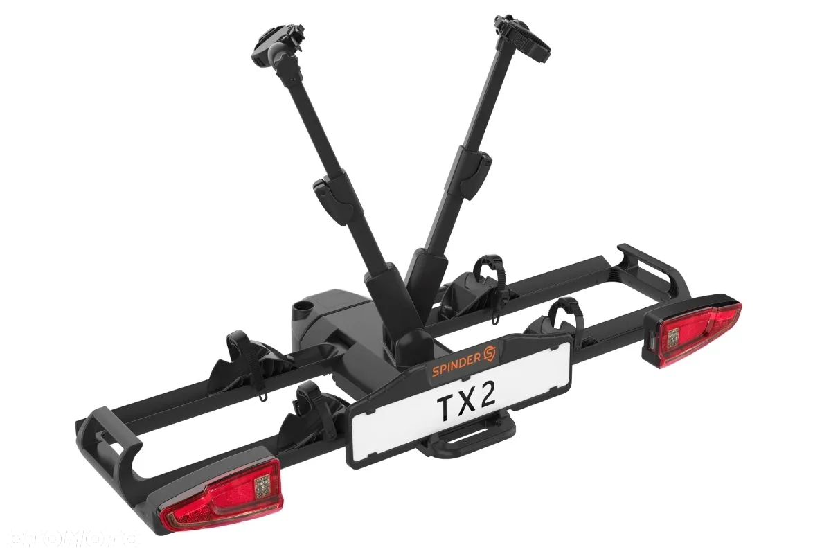 Bagażnik rowerowy uchwyt platforma na hak 2 rowery Spinder TX2 LED dynamiczne kierunkowskazy uchylany zamykany rowery elektryczne 13PIN - 2