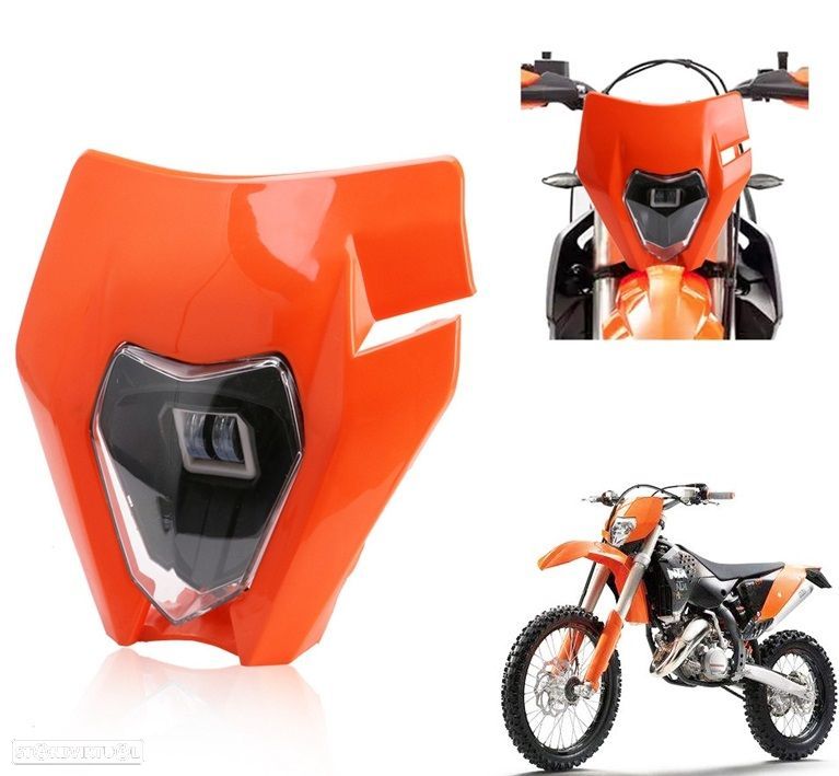 farol led universal led off road laranja - 1