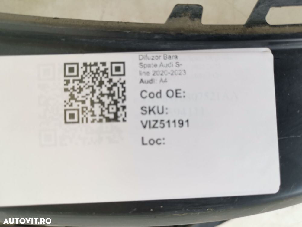 Difuzor Bara Spate Audi S-line 2020-2023 Audi A4 Originala In Stare Bu - 8