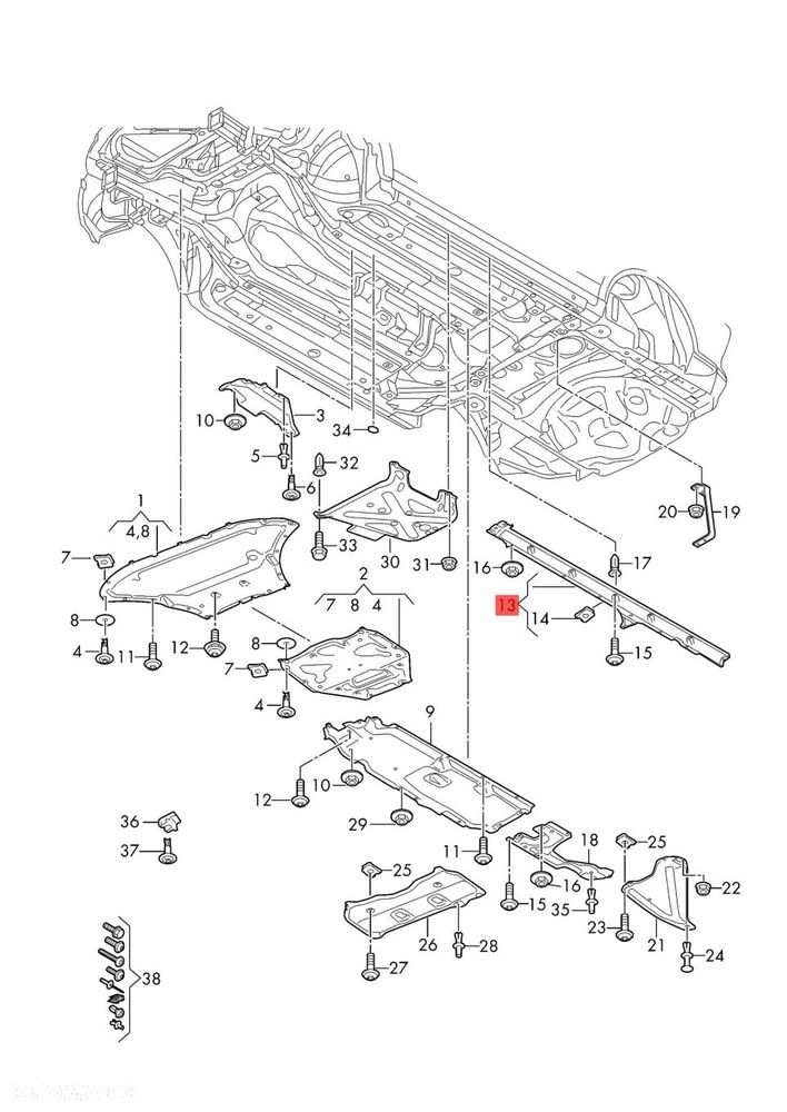 AUDI Q7 4M 4M0825212F PRAWY PRÓG OSŁONA PODWOZIA PRAWA ORYGINAŁ - 2