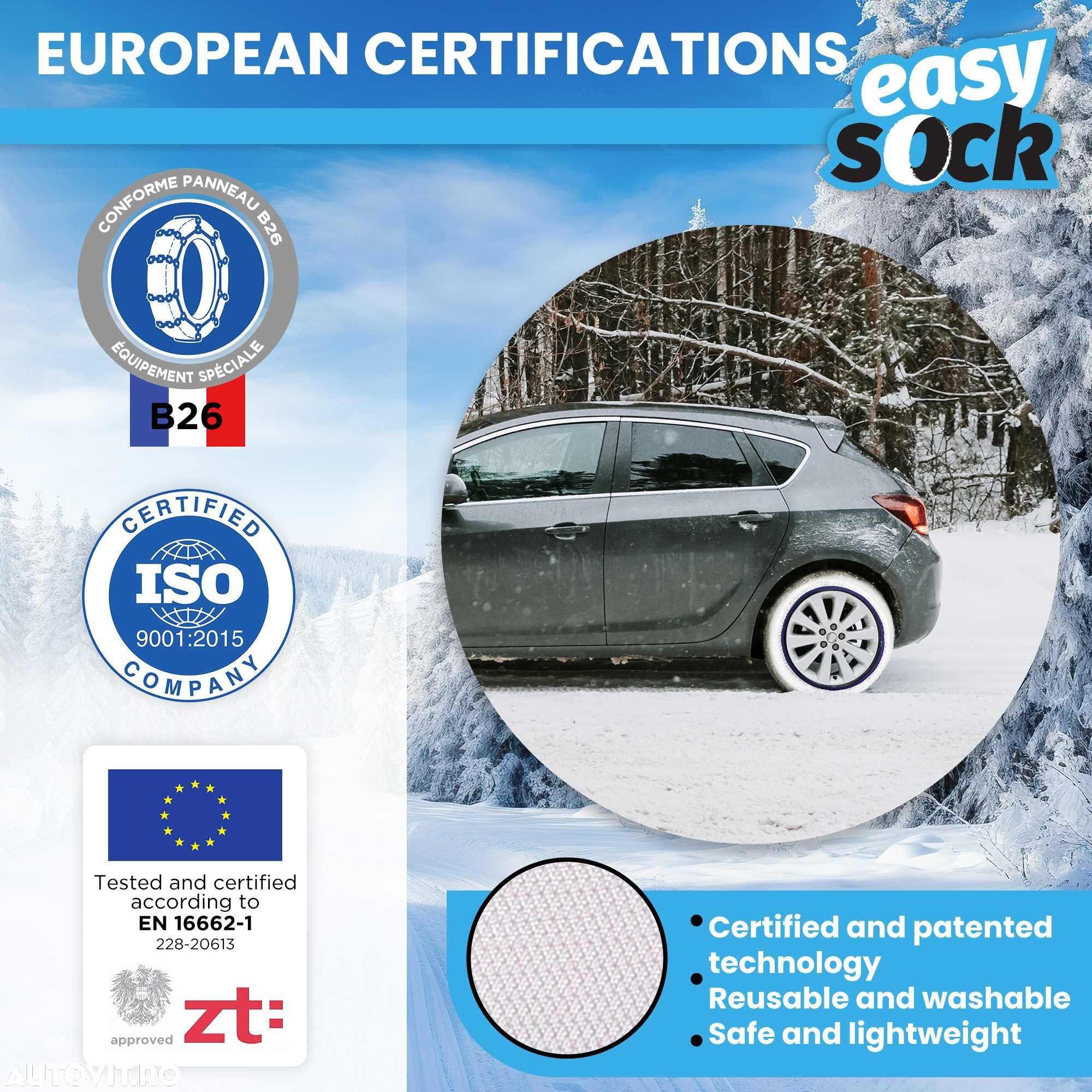 Huse lanturi textile antiderapante pentru zapada Easy Sock marimea L - 6