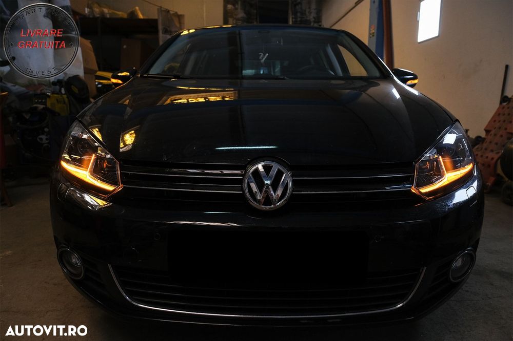 Faruri LED VW Golf 6 VI (2008-2013) Facelift G7.5 Look Silver Semnalizare Secventi- livrare gratuita - 16