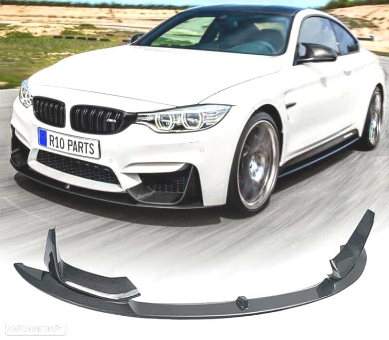 SPOILER LIP DIANTEIRO BMW F82 F83 M4 13-18 CARBONO + SPLITTERS - 1