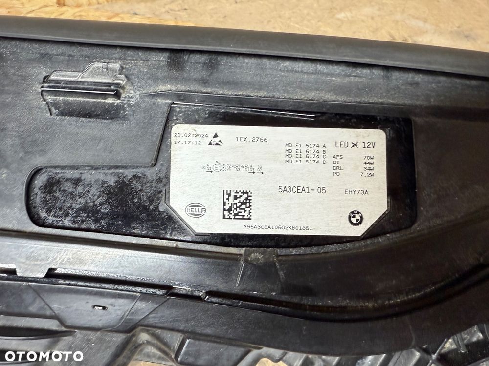 BMW IX I20 M60 LAMPA PRZOD LEWA BMW LASER iX iX M60 5A3CEA1 - 12