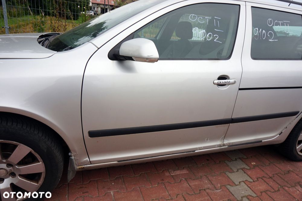 DRZWI PRZEDNIE LEWE OCTAVIA II 1Z3 KOMBI 9102  SREBRNY SKODA 2004-2008 - 4