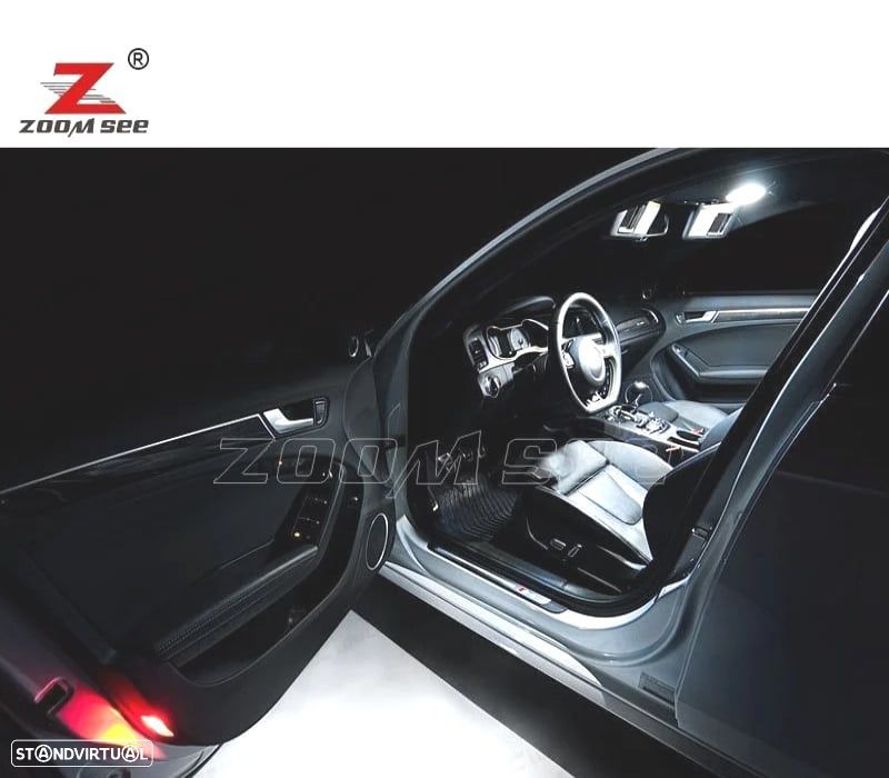 KIT COMPLETO DE 21 LÂMPADAS LED INTERIOR PARA AUDI A4 B8 S4 AVANT ESTATE 09-15 - 3