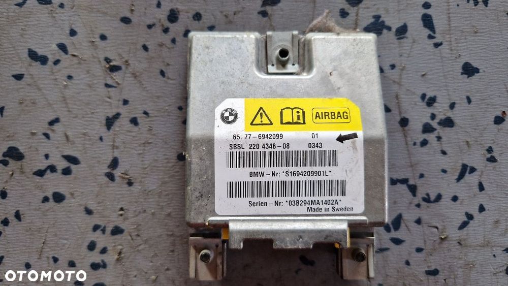 BMW E60 E61 MODUŁ SENSOR PODUSZEK AIRBAG 6942099 - 1