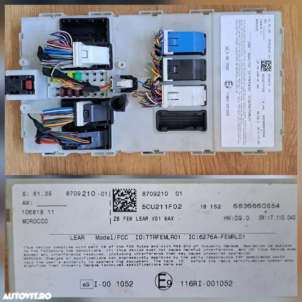 BCM body control module ECU calculator modul confort FEM Original BMW F20+LCI F21+LCI F22+LCI F87+LCI F23+LCI F30+LCI F80 M3+LCI F31+LCI F34+LCI F32+LCI F82 M4+LCI F33+LCI F83 M4+LCI F36+LCI - 1
