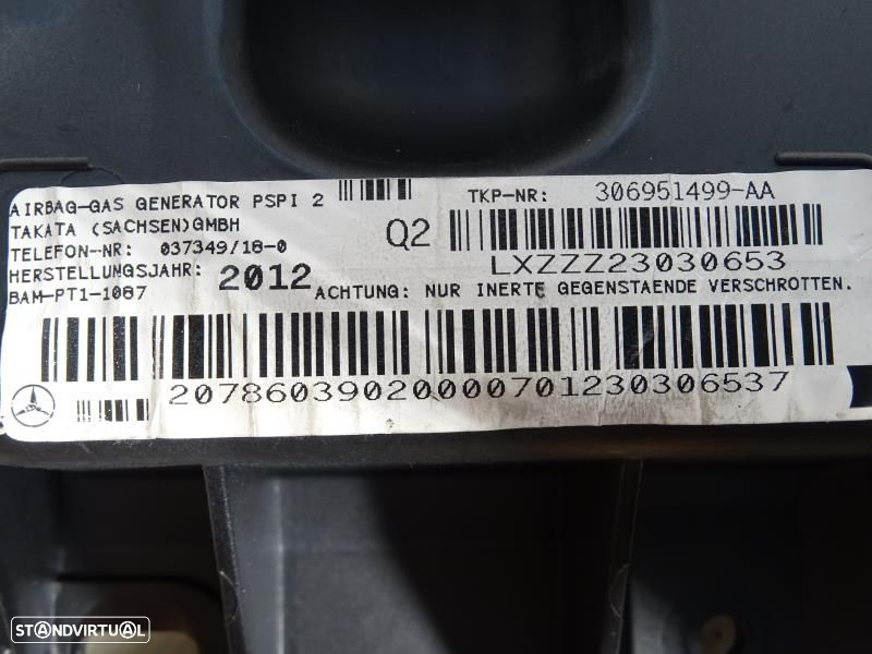 Airbag De Passageiro Mercedes-Benz C-Class (W204)  2078603902 / 306951 - 6