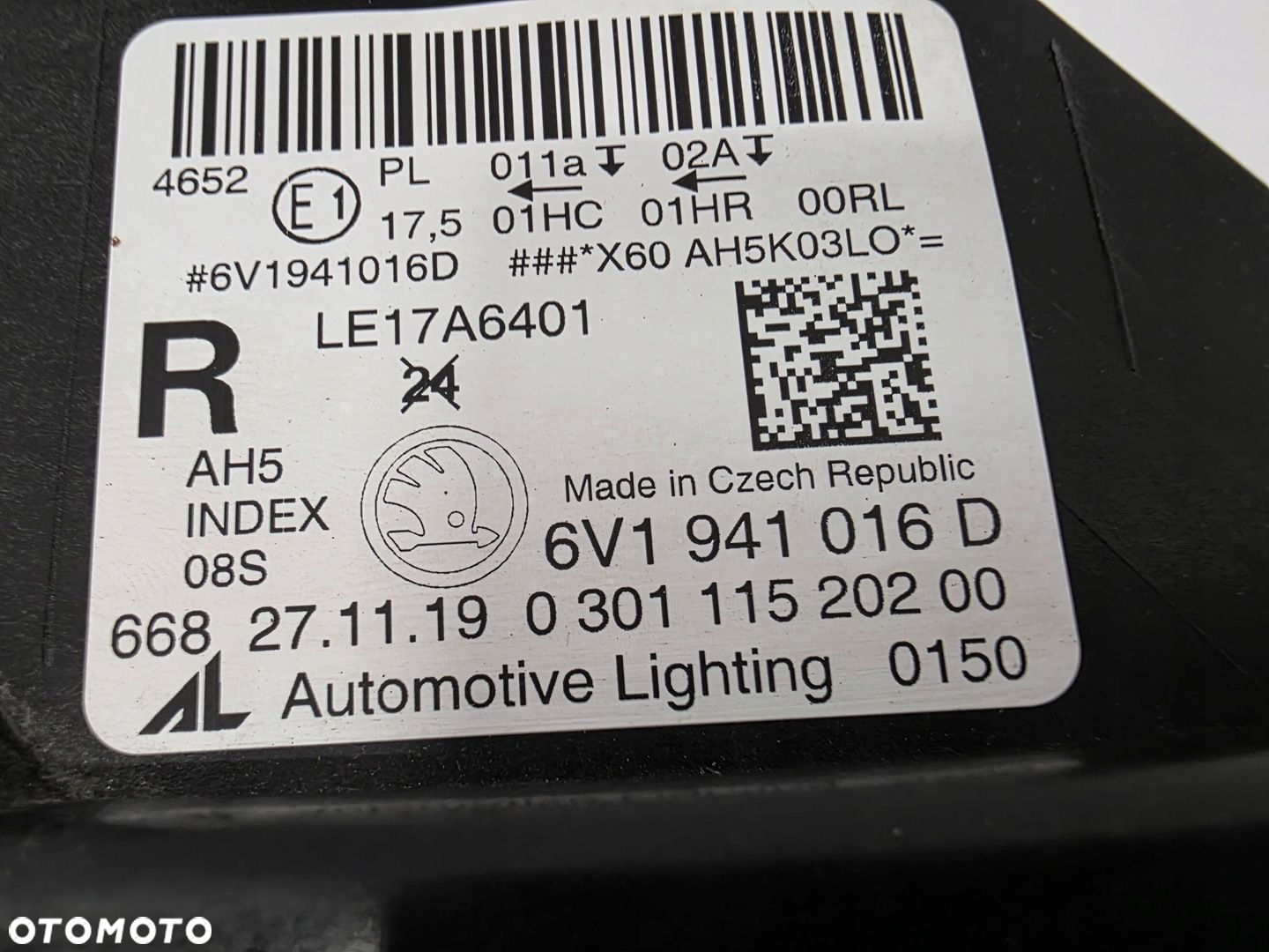 LAMPA PRZÓD PRZEDNIA PRAWA SKODA FABIA III LIFT 6V1941016D EUROPA - 7