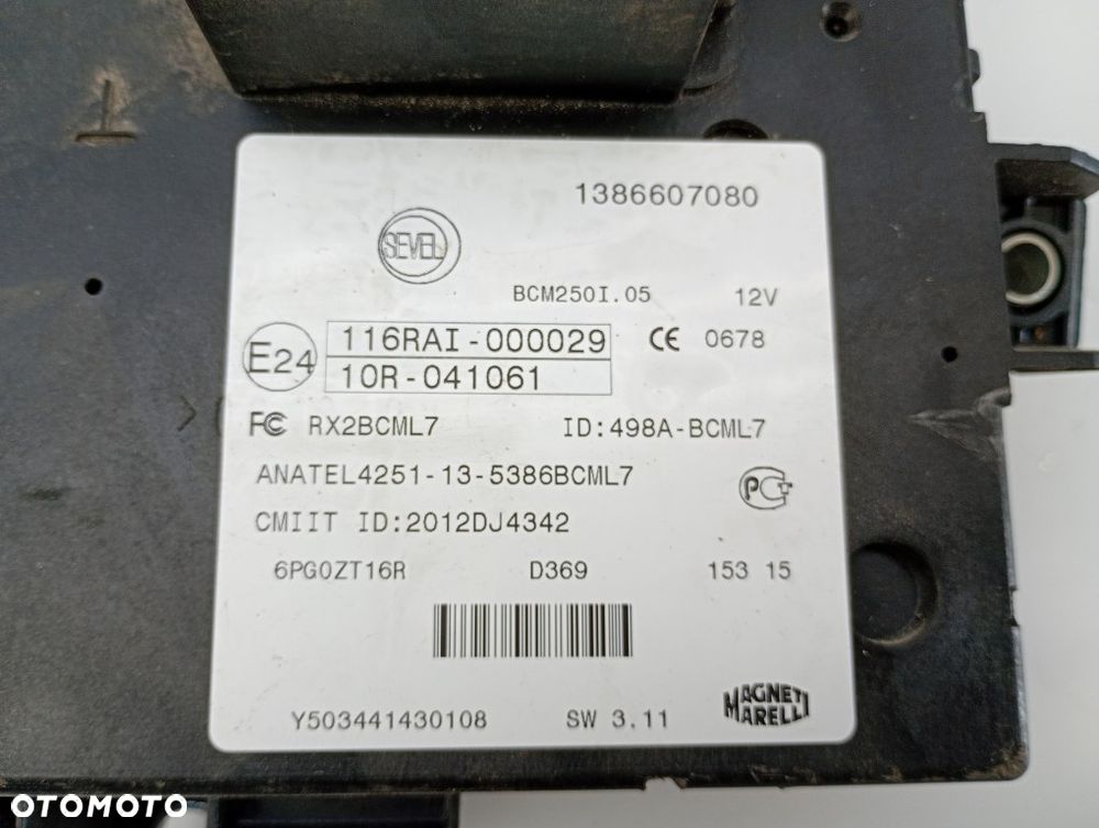 sterownik moduł komfortu bsi skrzynka ducato III jumper III boxer III 1386607080 - 3