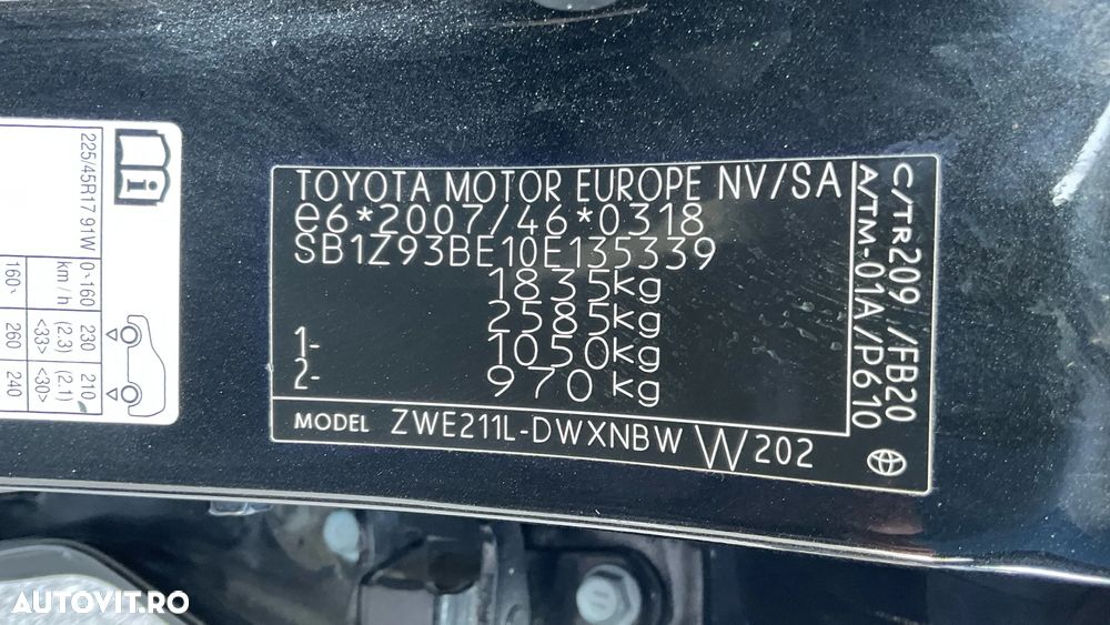 Toyota Corolla 1.8 HSD Exclusive interior Negru - 36